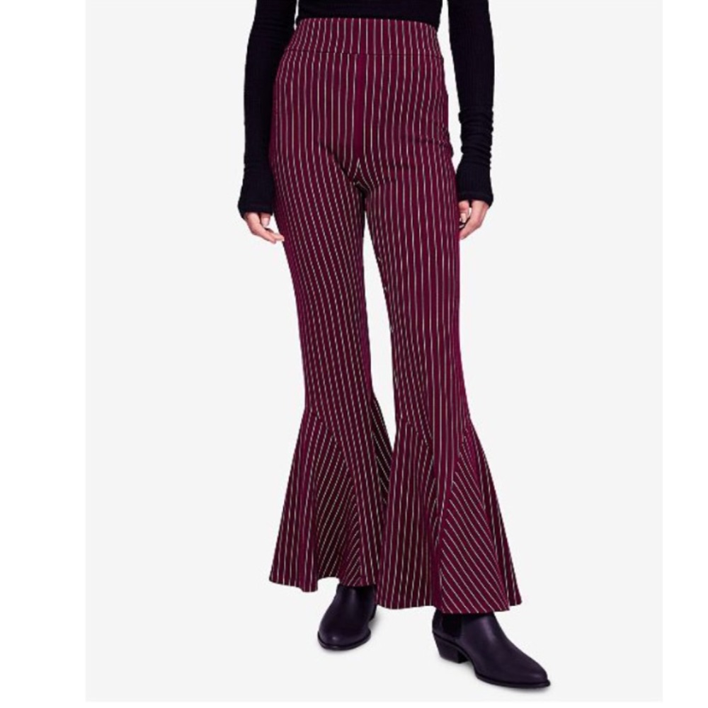 NWT Free People Mari Ponté-Knit Flared Pants